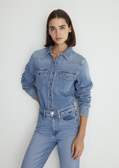 ANGELA Mid Used Classic Denim
