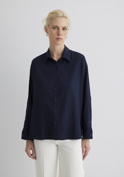 UZUN KOLLU GOMLEK Gökyüzü Lacivert