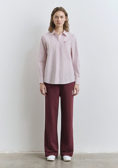 UZUN KOLLU DOKUMA GÖMLEK  Light Pink Bur