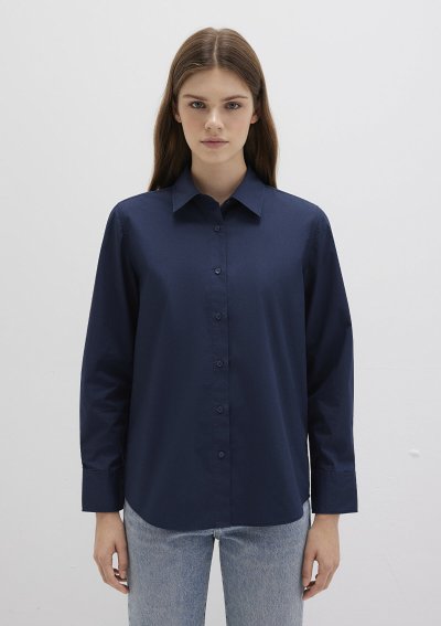 UZUN KOLLU GÖMLEK Koyu Lacivert