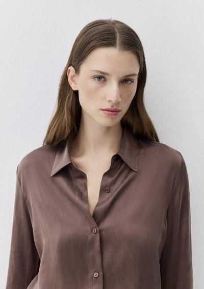 UZUN KOLLU DOKUMA GÖMLEK  Chocolate Mart