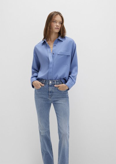 UZUN KOLLU DOKUMA GÖMLEK  Troposfer