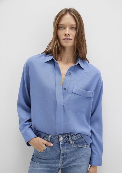 UZUN KOLLU DOKUMA GÖMLEK  Troposfer