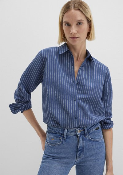 UZUN KOLLU DOKUMA GÖMLEK  Infinity Strip