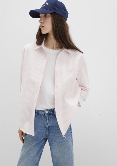 DOKUMA GÖMLEK Chalk Pink Stripe