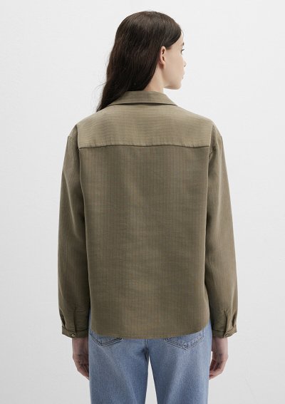 DOKUMA BLUZ Koyu Kahve