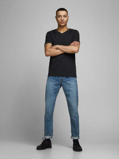 JJEplaın V Yaka Basıc Tişört 12136713