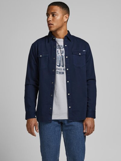 Jack Jones Erkek Denim Gömlek Jjesherıdan 12138115