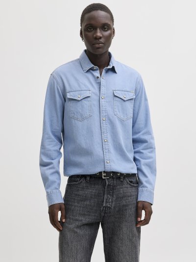 Jack Jones Erkek Denim Gömlek Jjesherıdan 12138115
