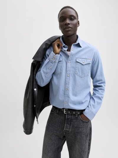 Jack Jones Erkek Denim Gömlek Jjesherıdan 12138115