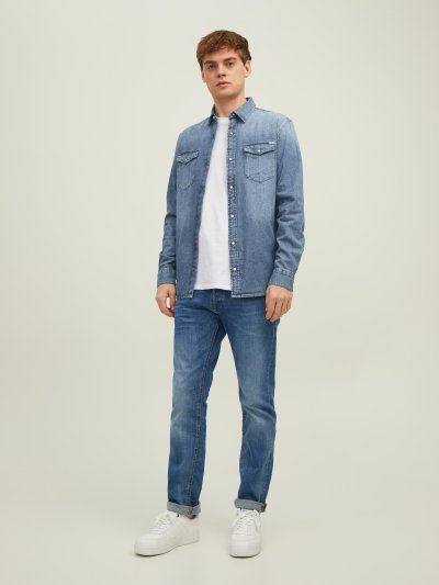 Jack Jones Erkek Denim Gömlek Jjesherıdan 12138115