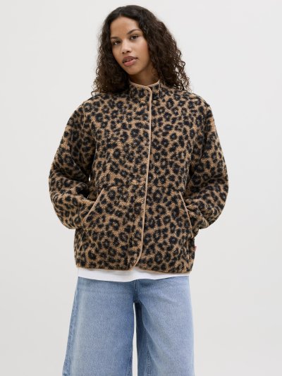 JXVera Leopar Desenli Peluş Ceket 12272583