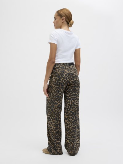 JXSarah Tokyo Leopar Desenli Wide Leg Pantolon 12273087