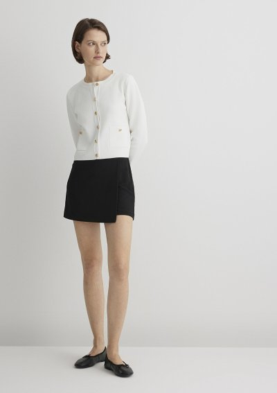 DOKUMA ŞORT ETEK Siyah