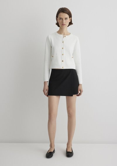 DOKUMA ŞORT ETEK Siyah