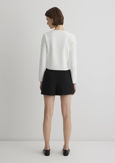 DOKUMA ŞORT ETEK Siyah