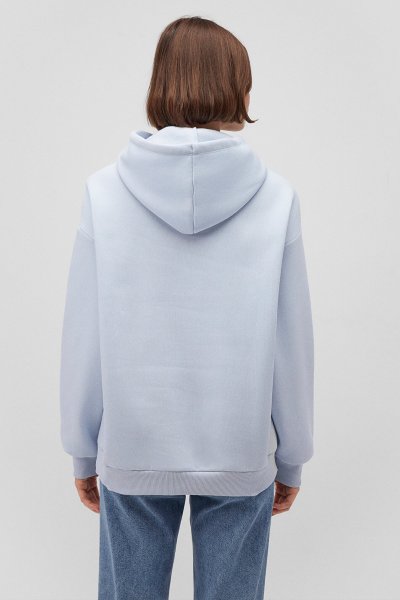 MAVİ LOGO KAPÜŞONLU SWEATSHIRT Uçuk Mavi