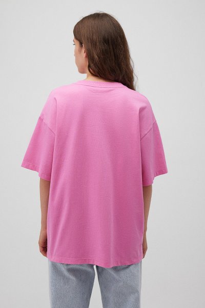 MAVİ BASKILI TİŞÖRT Tatlı Pembe