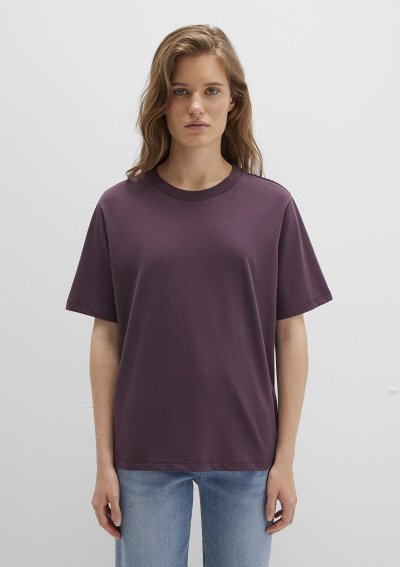 YUVARLAK YAKA TİŞÖRT Şarap Bordo