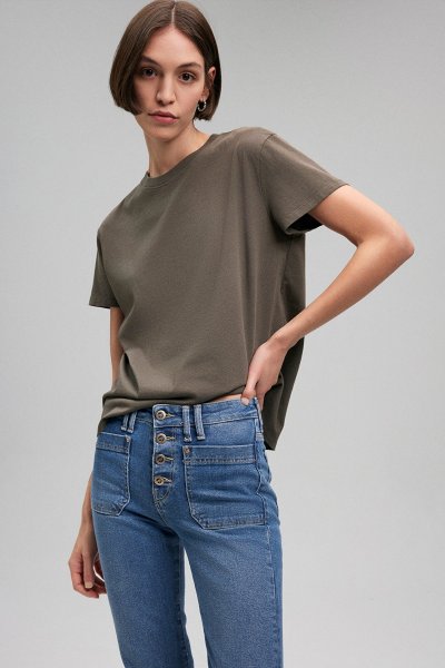 YUVARLAK YAKA TİŞÖRT Haki