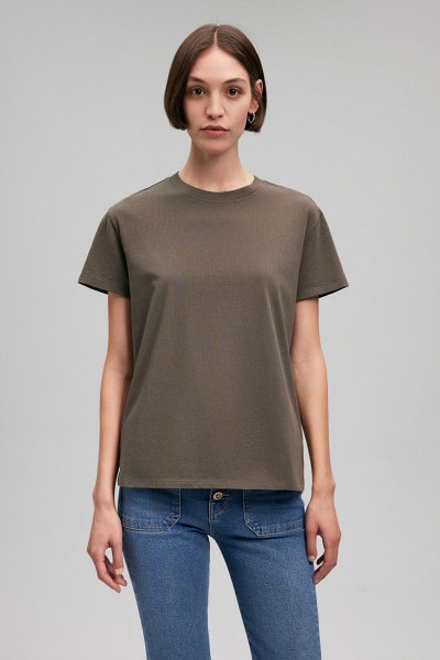 YUVARLAK YAKA TİŞÖRT Haki