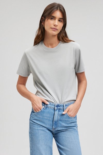 BASIC SHORT SLEEVE TEE Açık Gri