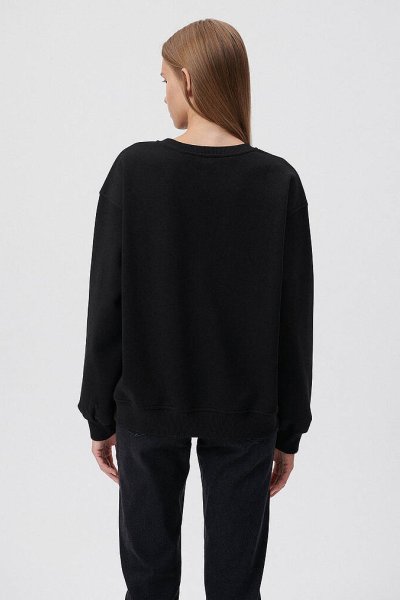 BİSİKLET YAKA SWEATSHIRT Siyah