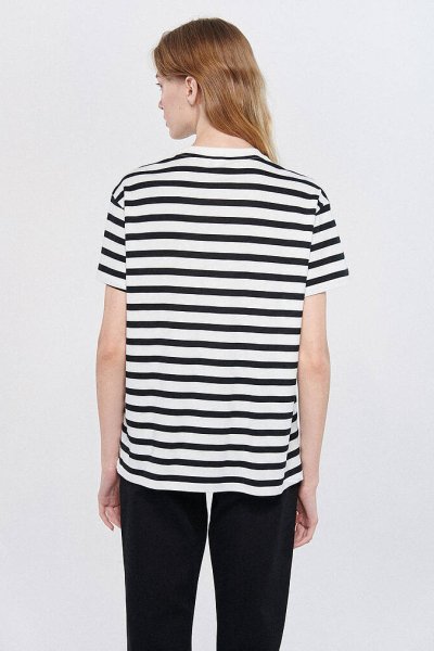 KISA KOLLU LOGO PENYE  Siyah Beyaz Çizgi