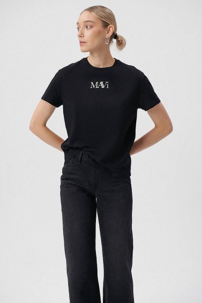 MAVI LOGO TSHIRT Siyah
