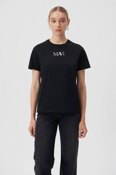 MAVI LOGO TSHIRT Siyah