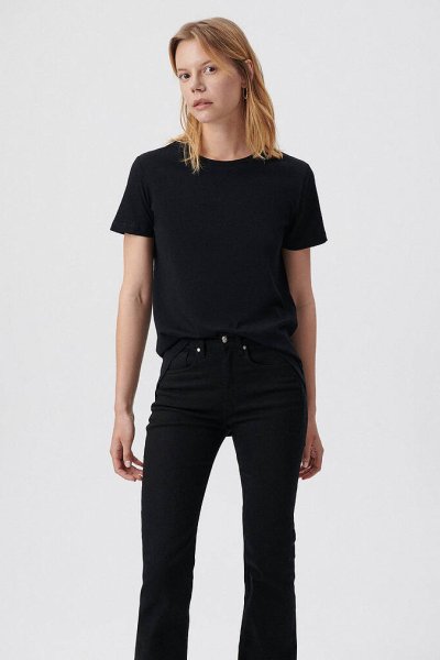 BİSİKLET YAKA TİŞÖRT Siyah