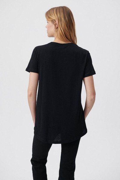 BİSİKLET YAKA TİŞÖRT Siyah