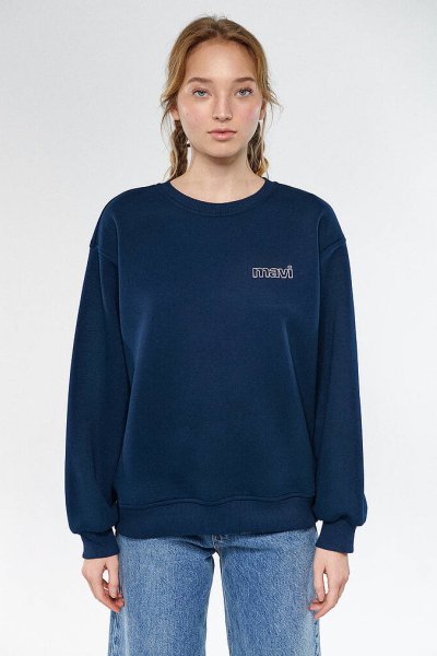 UZUN KOLLU SWEATSHIRT dress blues