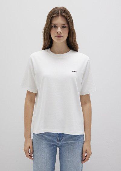 KISA KOLLU TİŞÖRT Kırık Beyaz