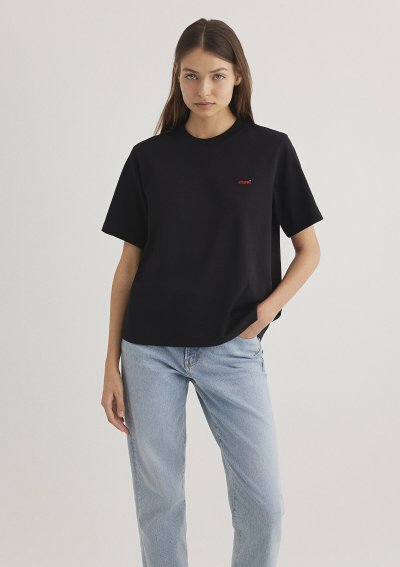 KISA KOLLU TİŞÖRT Siyah