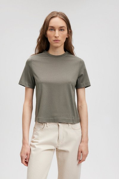 BISIKLET YAKA T-SHIRT Smokey Olive