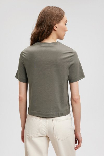 BISIKLET YAKA T-SHIRT Smokey Olive