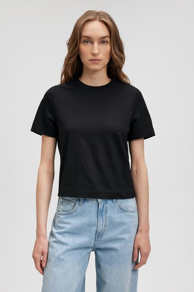 BISIKLET YAKA T-SHIRT Siyah