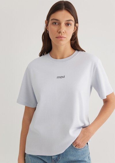 LOGO T-SHIRT Halogen Blue