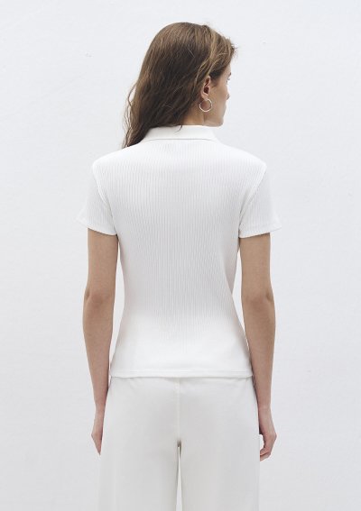 POLO YAKA PENYE Kırık Beyaz