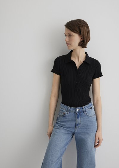 POLO YAKA PENYE Siyah