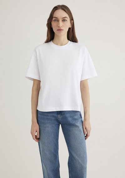 M BASKILI TİŞÖRT Beyaz