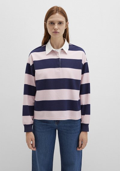 POLO YAKA MODELLI PENYE Chalk Pink Strip