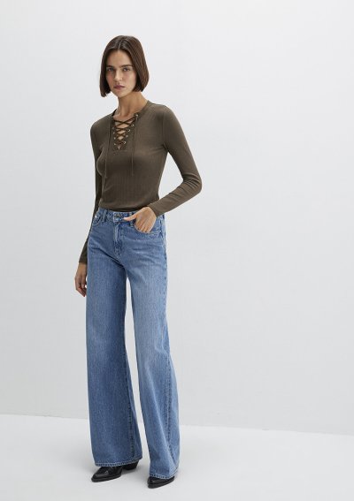 MODELLİ  UZUN KOL PENYE Koyu Kahve