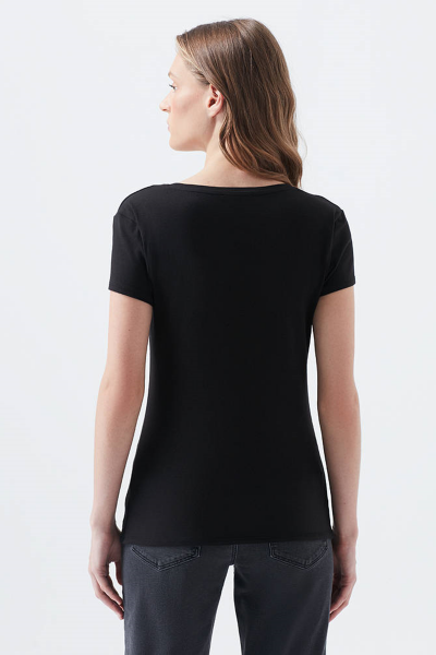 V YAKA TİŞÖRT Siyah