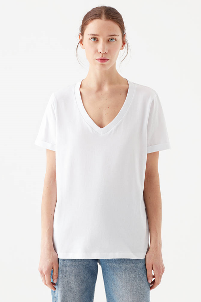 V YAKA BASIC TİŞÖRT Beyaz