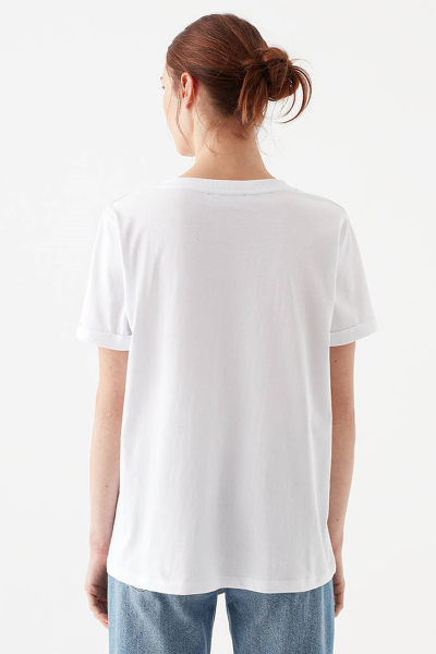 V YAKA BASIC TİŞÖRT Beyaz