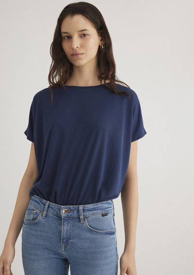 KISA KOL TİŞÖRT  İndigo Mavi