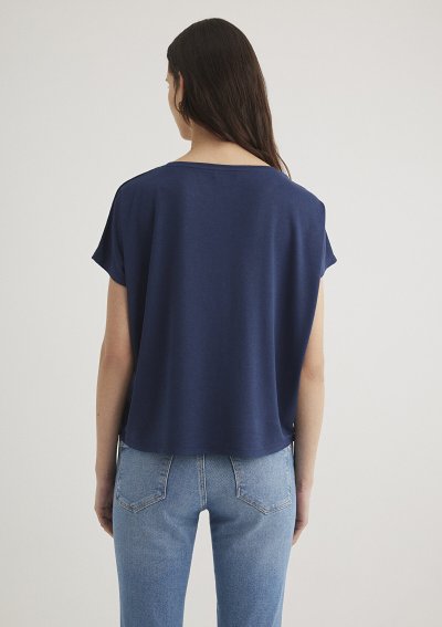 KISA KOL TİŞÖRT  İndigo Mavi