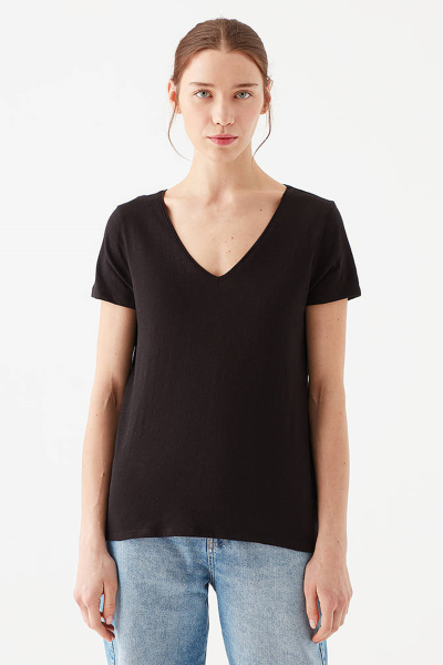 BASIC V YAKA PENYE Siyah